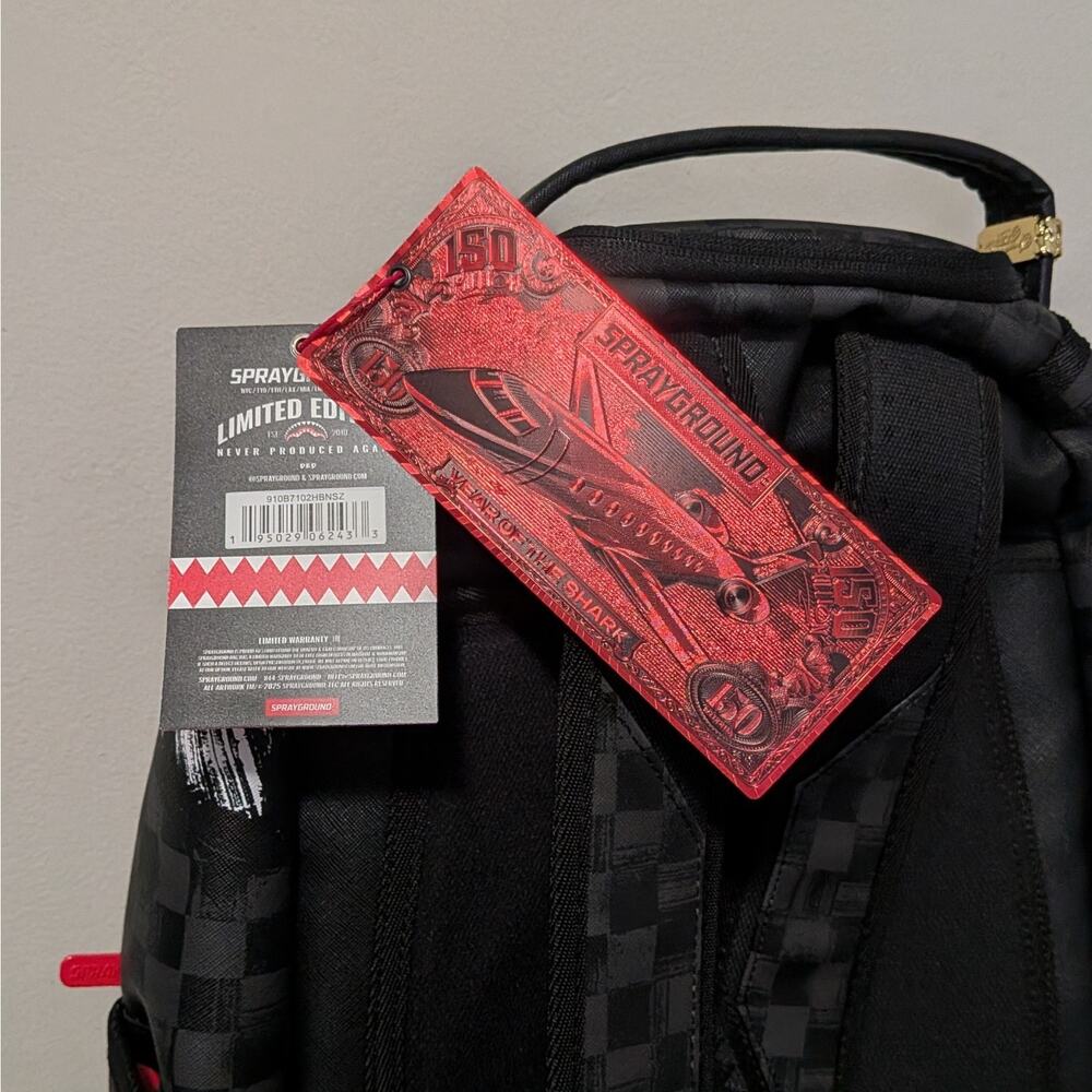Sprayground Shark Bite MIDNIGHT SHADOW BACKPACK NWT Bookbag - Picture 3 of 8